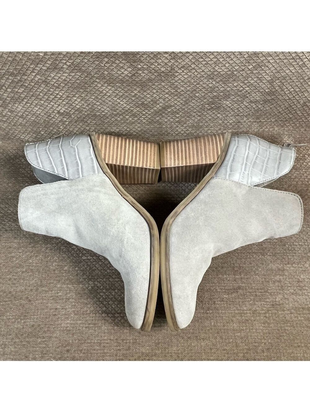 DV8 Dolce Vita Shai Women’s size 7 Grey Suede & Mixed Material Heeled Bootie EUC - Picture 7 of 16